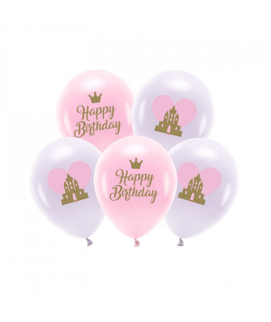 Latexové balóny crown - Happy Birthday - 5ks