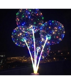 LED svietiaci balón s rúčkou - 1ks