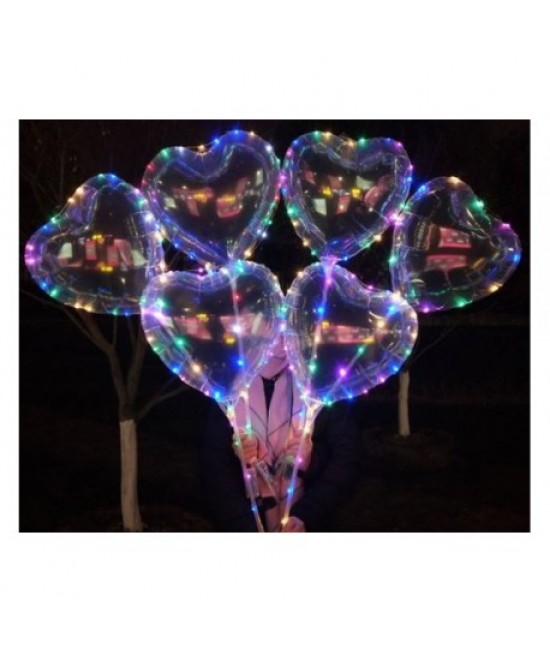 LED svietiaci balón srdiečko