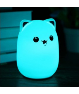 Nabíjateľná LED nočná lampička - Mačiatko