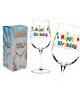 Narodeninový pohár na víno - Happy Birthday XL