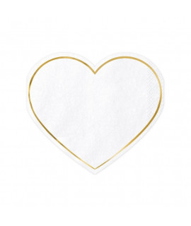 Papierové servítky - White Love - 14,3x12,5 cm