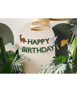 Party girlanda - Dino Birthday - zelená, 11x300cm