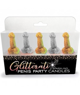Party sviečky - Little Penis - Glitterati (5 ks)