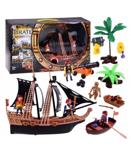 Pirátska loď s ozvučením a spružinovými delami