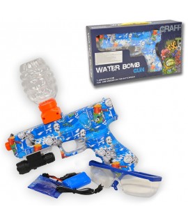 Pištoľ na gélové guličky so zásobníkom - Water Bomb Gun - Blue
