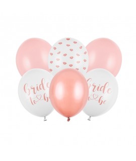Set balónikov - Bride to Be - ružová, 30cm (6ks)