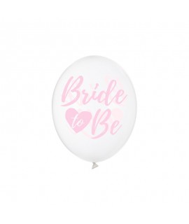 Set balónikov - Bride to Be - transparentný, 30cm (5ks) Ružová