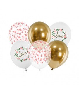 Set balónov - Jarná láska, 30cm (6ks)