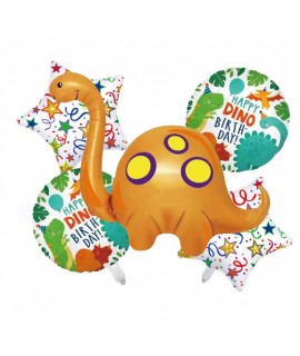 Set fóliových balónov - Happy DINO Birthday - Brontosaurus (5ks)