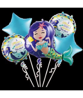 Set fóliových balónov - Mermaid (5ks)