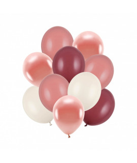 Set jemných pastelových balónov, 10ks Ružová