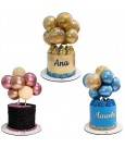 Set mini balónikov na tortu - Birthday Balloons (10ks) Medená