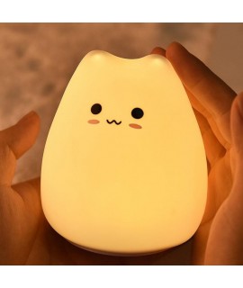 Silikónová USB lampička pre deti - Mačička Mia