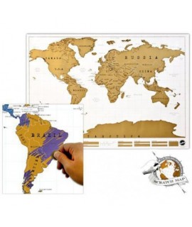 Stieracia mapa sveta - 88 x 52,5 cm