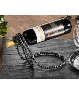 Stojan na víno - Perlový náhrdelník Čierna