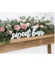 Stolová dekorácia Sweet Bar - prírodné drevo - 37x10cm