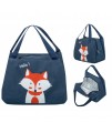 Termoizolačná desiatová taška Hello Fox! - modrá