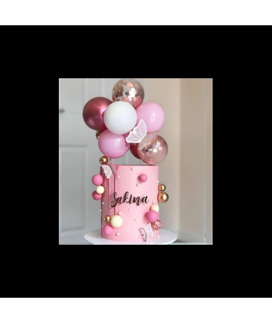 Tortové balóniky - Topo De Bolo (10ks) Ružová
