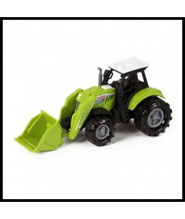 Traktor s lyžicou - Zelený, 15cm
