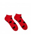 Veselé ponožky Hesty - Srdiečko Červené - členkové 43-46