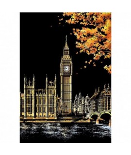 Vyškrabávací obrázok - Big Ben - London