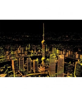 Vyškrabávací obrázok - Bright City - Shanghai
