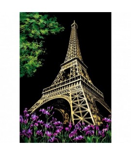 Vyškrabávací obrázok - Eiffelová veža - Paris