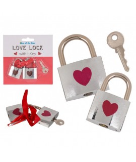 Zámky pre zamilovaných s 1 kľúčom - Love Lock