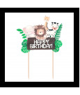Zápich na tortu - Happy Birthday Animals, 15cm